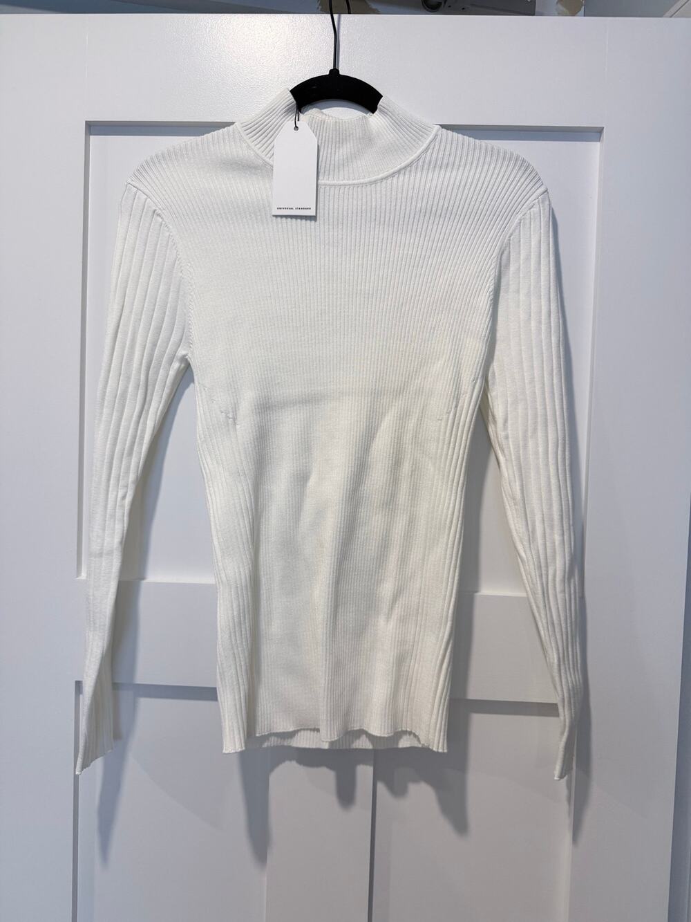 Universal Standard Mockneck Sweater in Cream XS (10-12) NWT